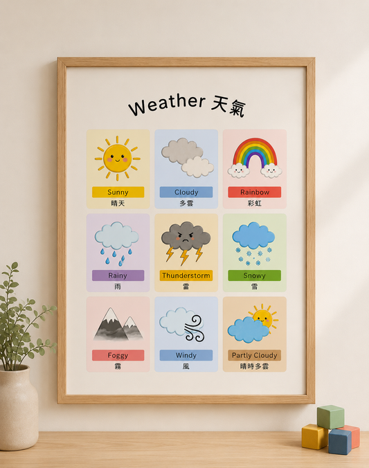 Chinese Weather Poster 天氣